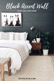 If you hopped on the gray decor trend that's been going strong for a few years now, know that black is a perfect color pairing for anything from lighter dove gray, as seen here. Bold Black Accent Wall Ideas Feature Wall Bedroom Accent Walls In Living Room Black Accent Wall Living Room