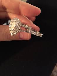 Pear Cathedral With Halo Band Insert Christopher And Myranda Fine Diamonds Engagement Rings Heart Ring Diamond