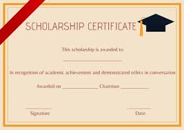 High School Scholarship Certificate Template Scholarships Certificate Templates High School Scholarships