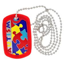 These autism awareness necklaces have an elegant sterling silver plated puzzle piece charm on a beautiful snake chain with a lobster clasp. Autism Puzzle Piece Id Necklace Emida642