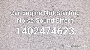 Looking for updated music codes on roblox and song ids, we have brought to you a list of all music codes that you can use in 2021. Car Engine Not Starting Noise Sound Effect Roblox Id Roblox Music Codes