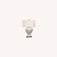 Antique mercury glass dimple 27.5 in. Bassett Set Of Two Table Lamps Aptdeco