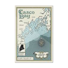 Casco Bay Maine Nautical Chart Lantern Press Artwork 8x12 Acrylic Wall Art Gallery Quality
