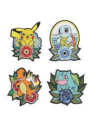 Loungefly Pokemon Starters Iron On Patch Set Pokemon Patch Pokemon Starters Pokemon