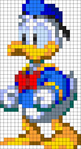 Donald Duck Kandi Pattern Perler Bead Disney Pixel Quilting Pony Bead Patterns