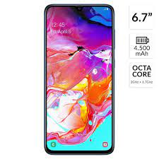 Diferentes modelos de teléfonos celulares se confunden en un sinfin de diseños y colores. Samsung Smartphone Galaxy A70 128gb Falabella Com