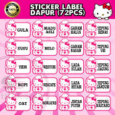 Apli places templates at your disposal so you can personalise your printable labels. Hello Kitty Sticker Label Dapur 72pcs Shopee Malaysia