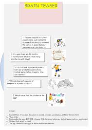 We did not find results for: 80 Free Brainteasers Worksheets