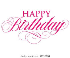 Senior woman touching shoulders of happy man sitting near birthday cake with family. Elegant Holiday Vector Lettering Series Happy Stock Vector Royalty Free 90913034