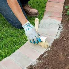 How To Edge A Garden Bed With Brick Brick Garden Garden Edging Lawn Edging