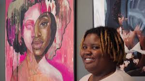 Self-portraits offer a release for a Zimbabwean artist studying in Kalamazoo