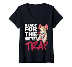 Amazon.com: Womens Anime Hot Femboy Trap Cute & Funny Transgeder & Femboy  Top V-Neck T-Shirt : Clothing, Shoes & Jewelry