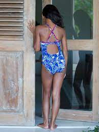 Escargot kids clothing vancouver, canada. Escargot Nautical Girls One Piece Swimsuit