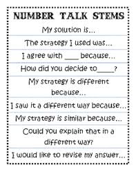Number Talks Sentence Stems And Expectations Posters Math Talk Math Journals Math Coach