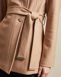 This ted baker coat in a compact size is ideal for busy commutes and dreary days when you still want to look polished. Short Belted Wool Wrap Coat Camel Jackets And Coats Ted Baker Row