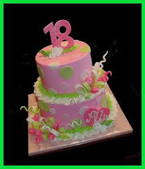 Looking for simple birthday cake ideas that will please any child? Pink Green Cake For Ally S 18th Birthday By Atasteofwhimsy Via Flickr 18th Birthday Cake Cake Design Cake