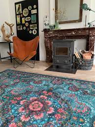 moon delight by pip dark green vloerkleed vloerkleed blauw pip studio