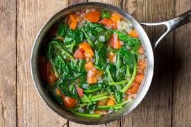 Sayur bayam or sayur bening is an indonesian vegetable soup prepared from vegetables, primarily spinach, in clear soup flavoured with temu kunci. Sayur Bening Bayam Indonesian Spinach Carrot And Tomato Soup Grain Free Recipes Spinach Paleo Friendly Recipes