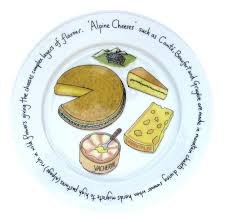 Alpine Cheese Plate Cheese Plate Porcelain Painting Ceramic Painting