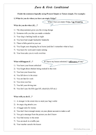 The clause x is referred to as the antecedent (or protasis), while the clause y is called the consequent (or apodosis). Zero First Conditional Speaking English Esl Worksheets For Distance Learning And Physical Classrooms