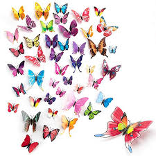 Check spelling or type a new query. 48 Pieces Butterfly Decals Glow In The Dark 3d Butterfly Stickers For Ceiling Wall Decor Diy Adhesive Butterflies For Kids Bedroom Nursery Living Room Luminous Realistic Butterfly Home Garden Toys Games