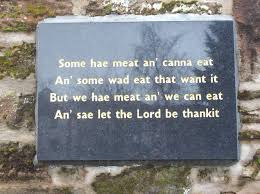 The Selkirk Grace Scotland History Scots Robert Burns