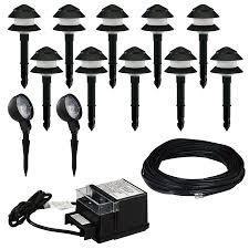 Portfolio 746 10 Light Black Low Voltage 4 Watt Halogen Path Light Kit With 2 Spot Lights Vip Outlet