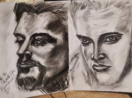 Try to drawing using a Charcoal pencil