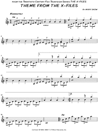 Theme From The X Files From The X Files Sheet Music Piano Solo In C Major Download Print Sheet Music X Files Piano Music