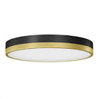 For Living Kent 15-in Black and Gold Modern LED Flushmount Light Artika