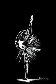 Ballet Dancer Drawing Black And White Ballerina By Sophia Rodionov Black Paper Drawing Black Canvas Paintings Canvas Drawings