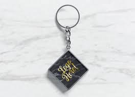 Free Rhombus Shape Keychain Mockup Psd Good Mockups In 2020 Rhombus Shape Keychain Keychain Design