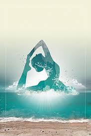 Green Yoga Poster Background Yoga Poster Design Yoga Poster Retro Surf Art