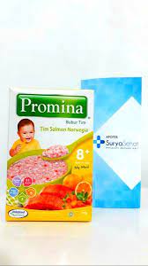 Kandungan energi, berbagai vitamin mineral di dalamnya membuat kamu selalu semangat menghadapi Jual Promina Bubur Tim Salmon Norwegia 1 Box Isi 4 Sachet Di Lapak Apotek Surya Sehat Bukalapak
