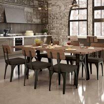These table sets consist of a large extendable table with 6, 8, 10 or 12 side chairs with two armchairs, and is mainly used on special occasions to entertain family and friends. Counter Height Seats 10 Or More Kitchen Dining Room Sets You Ll Love In 2021 Wayfair