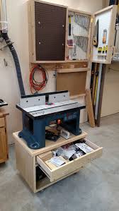 Bosch Router And Table Mounted To My Shop Made Cart Woodworking Shop Plans Workbench Plans Diy Router Table