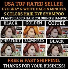 If you have medium to dark skin tone — and no matter what your eye color is — this hair color shade will bring out the warmth in your skin complexion. Black Brown Red Simple Hair Dye Shampoo Color Gray Hair Instantly Men Women Ebay