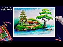 613x800 simple flower vase sketch beautiful 148 best images about glass. Beautiful Scenery Drawing With Oil Pastels Step By Step Youtube In 2021 Beautiful Scenery Drawing Oil Pastel Oil Pastel Art