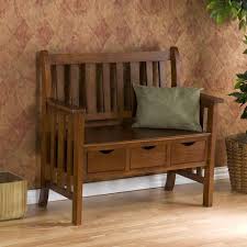 Southern Enterprises Longview Country Oak Storage Bench Hd888132 The Home Depot In 2020 Mission Style Furniture Country Furniture Craftsman Furniture