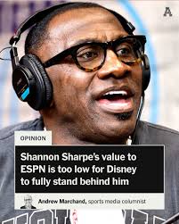 ESPN might be paying Shannon Sharpe the hefty sum of $6.5M a year to argue  with Stephen A. Smith. But he's not important enough for them to ride with  him through a