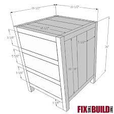 Add the casters to create a rolling storage option, and easily move the drawer cart wherever it is needed. Diy Nightstand With 3 Drawers Free Easy Plans Fixthisbuildthat