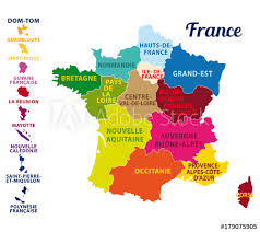 Partagez n'importe quel endroit, météo, règle, recherche d'adresse. Carte De France Avec Ses 13 Nouvelles Regions Map Of France With 13 New Regions Since 2016 Stock Vektorgrafik Adobe Stock
