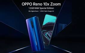 The oppo reno 2 features a 6.5 display, 48 + 8 + 13 + 2mp back camera, 16mp front camera, and a 4000mah battery capacity. Oppo Reno 10x Zoom Special Edition Will Come With 12 Gb Ram And New Ocean Blue Color Gsmarena Com News