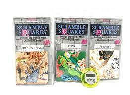 So much for hours of frustration when i was younger! Buy Bundle Of Scramble Squares B Dazzle Brain Teaser Puzzles For Adults Teens Kids 3 Puzzles Included Frogs Puppies And Digging Dinos With A Bonus Digital Timer Online At Low Prices In