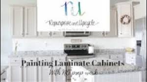 Painting over laminate kitchen cabinets is a great way to give your kitchen a new look without spending a lot of money. How To Paint Laminate Kitchen Cabinets With No Sanding Easy Tips On Painting Laminate Cabinets Youtube