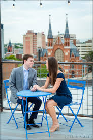 Molly & Alex // Downtown Rooftop Engagement Session