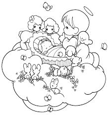 Fairy tales, animated films, flowers, anime, training coloring pages, nature, vegetables and fruit, cars, trees, animal, etc. Precious Moments Baby Angel Coloring Pages
