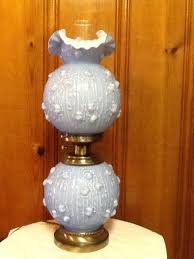 Antique Fenton Art Glass Lamp Gone With The Wind Almost 50 Yrs Old Fenton Lamps Art Glass Lamp Art Glass Table Lamp