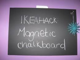 Magnetic Chalkboard From Ikea Spontan Magnet Board Sand Paint Done Tableau Craie Piratage Meubles Ikea Tableaux Aimantes