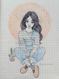 1001 Images Pour Le Dessin Fille Parfait Des Idees Pour Developper Son Creativite Dessin Ado Dessin Fille Dessin